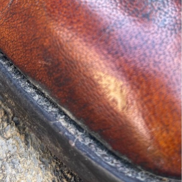 Vtg Y2K RJ Foley Men Cowboy Boots Size 10D Brown Leather Western Rodeo Farmcore - Picture 2 of 14